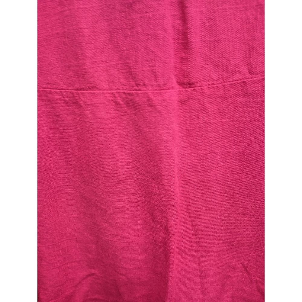 Umgee Tunic Top Womens 1XL Pink Short Sleeve Boho Linen Blend Frayed Hem - Picture 6 of 11